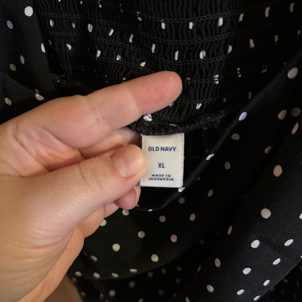 Old Navy Black and White Polka Dot jumpsuit - Picture 3 of 3